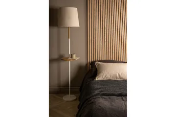 Hattman Golvlampa - Linne/Marmor/Beige/Brun/Vit - Products - Belysning - Lampor & belysning inomhus - Golvlampa