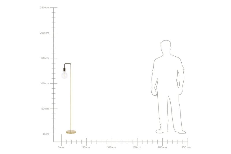 Savenay Golvlampa 140 cm - Guld - Products - Belysning - Lampor & belysning inomhus - Golvlampa