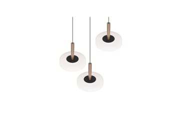 Pendel TRIO Celeste 3-del, Mattsvart/vit/kaffebrun - 3-del, Mattsvart/vit/kaffebrun - Products - Belysning - Lampor & belysning inomhus - Taklampa & takbelysning - Kökslampa & taklampa kök