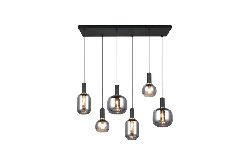 Pendel TRIO Diva 6-del, Mattsvart/kromad - 6-del, Mattsvart/kromad - Products - Belysning - Lampor & belysning inomhus - Taklampa & takbelysning - Kökslampa & taklampa kök