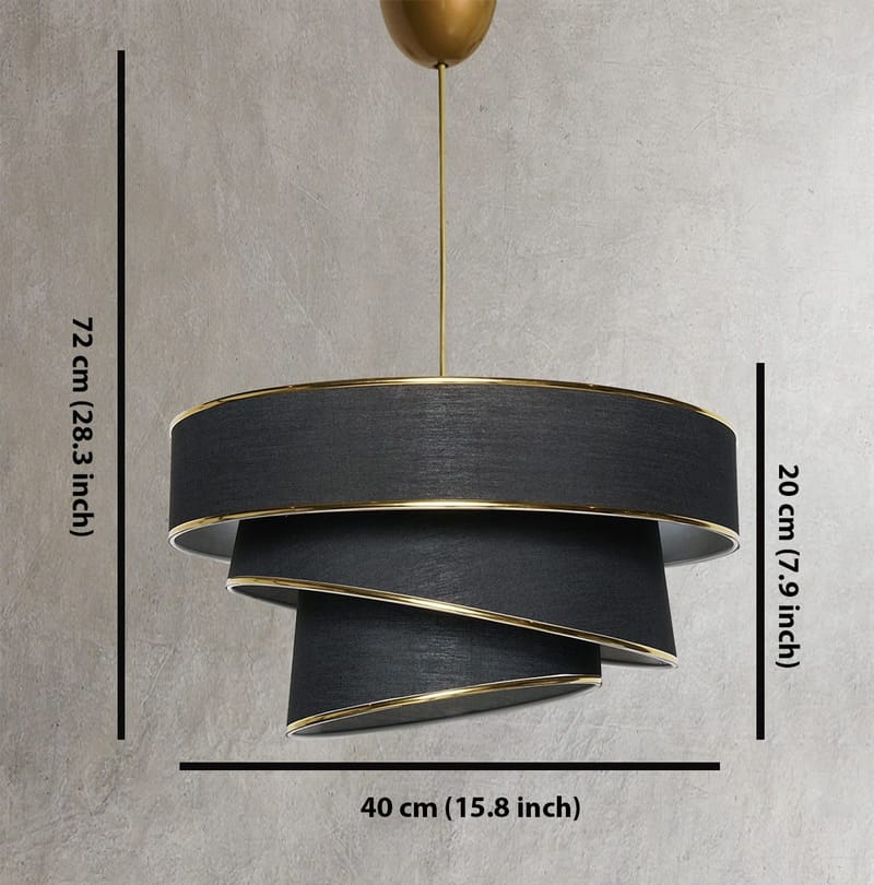 Taklampa Couper 40 cm - Svart/guld - Products - Belysning - Lampor & belysning inomhus - Taklampa & takbelysning - Pendellampa & hänglampa