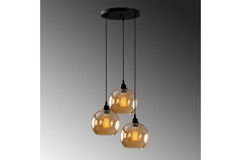 Taklampa Elanorstead Tre Rany / Svart - Guld/Svart - Products - Belysning - Lampor & belysning inomhus - Taklampa & takbelysning - Pendellampa & hänglampa