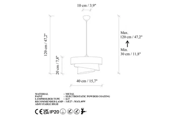 Taklampa Miwako Svart - Svart - Products - Belysning - Lampor & belysning inomhus - Taklampa & takbelysning - Pendellampa & hänglampa