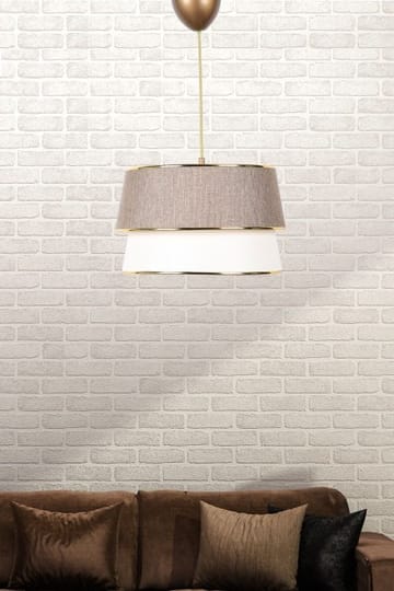 Taklampa Retro med Gulddetaljer - Beige/cream - Products - Belysning - Lampor & belysning inomhus - Taklampa & takbelysning - Pendellampa & hänglampa