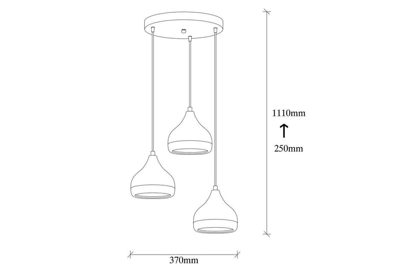 Taklampa Sood Koppar / Svart - Koppar / Svart - Products - Belysning - Lampor & belysning inomhus - Taklampa & takbelysning - Pendellampa & hänglampa