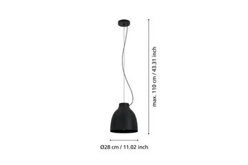 Takpendel Eglo Camasca Svart - Svart - Products - Belysning - Lampor & belysning inomhus - Taklampa & takbelysning - Pendellampa & hänglampa