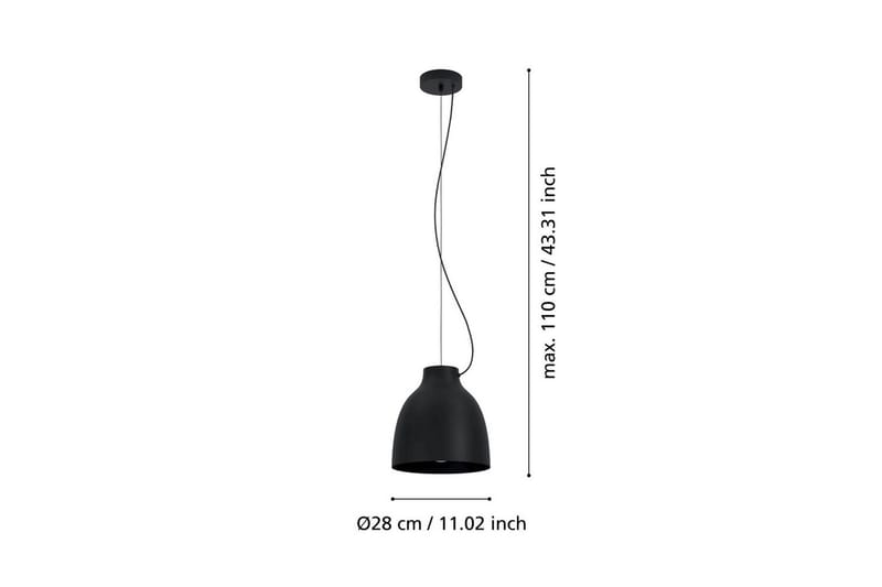 Takpendel Eglo Camasca Svart - Svart - Products - Belysning - Lampor & belysning inomhus - Taklampa & takbelysning - Pendellampa & hänglampa