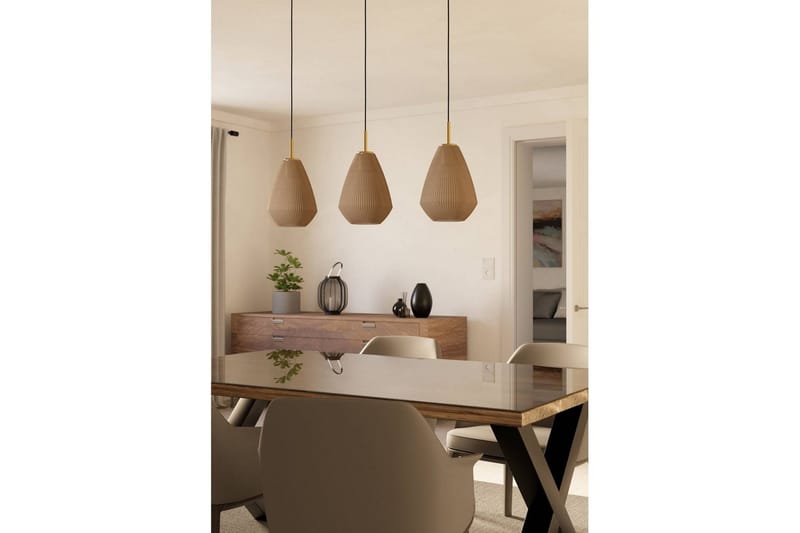 Takpendel Eglo Caprarola med 3 Lampor - Mässing - Products - Belysning - Lampor & belysning inomhus - Taklampa & takbelysning - Pendellampa & hänglampa
