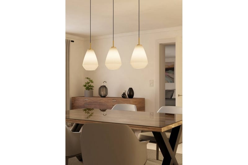 Takpendel Eglo Caprarola med 3 Lampor - Mässing - Products - Belysning - Lampor & belysning inomhus - Taklampa & takbelysning - Pendellampa & hänglampa