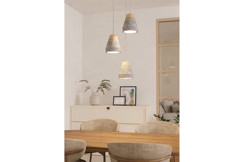 Takpendel Eglo Tarega med 3 Lampor - Brun/Grå - Products - Belysning - Lampor & belysning inomhus - Taklampa & takbelysning - Pendellampa & hänglampa