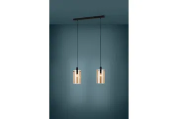 Takpendel Eglo Polverara Svart/Amber 2 Lampor - 2 Lampor - Products - Belysning - Lampor & belysning inomhus - Taklampa & takbelysning - Pendellampa & hänglampa