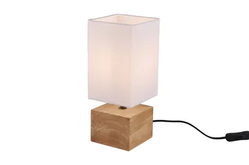 Woody Bordslampa 12X12cm E14 trä/ vit - Vit - Products - Belysning - Lampor & belysning inomhus - Bordslampa