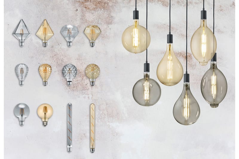 LK LED E27 deco filament 901 4W 320lm 2700K brun - Vit - Products - Belysning - Glödlampor & ljuskällor - LED belysning - LED lampa - Koltrådslampa & glödtrådslampa