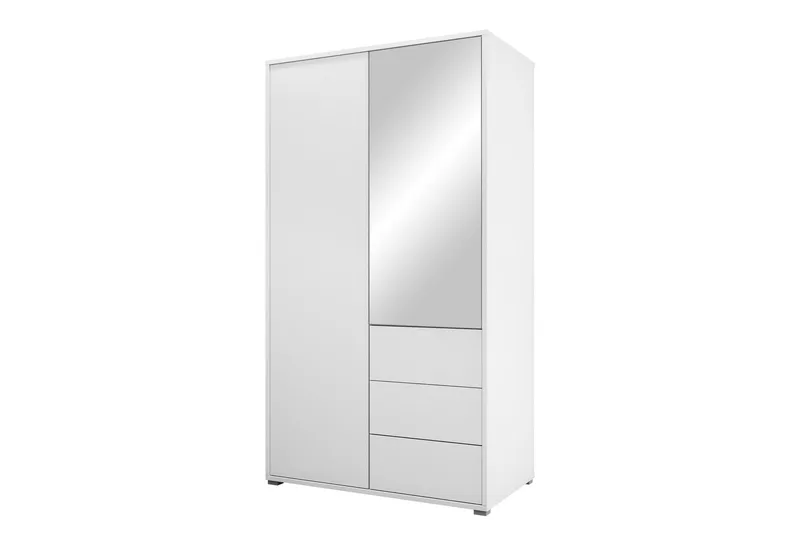 Agawal Garderob med Spegel 100x178 cm, Vit