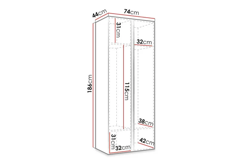 Dunvegan Garderob m. Spegel Black - Products - Förvaring - Garderober & garderobssystem