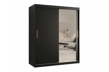 Dunvegan Garderob m. Spegel - Svart - Products - Förvaring - Garderober & garderobssystem