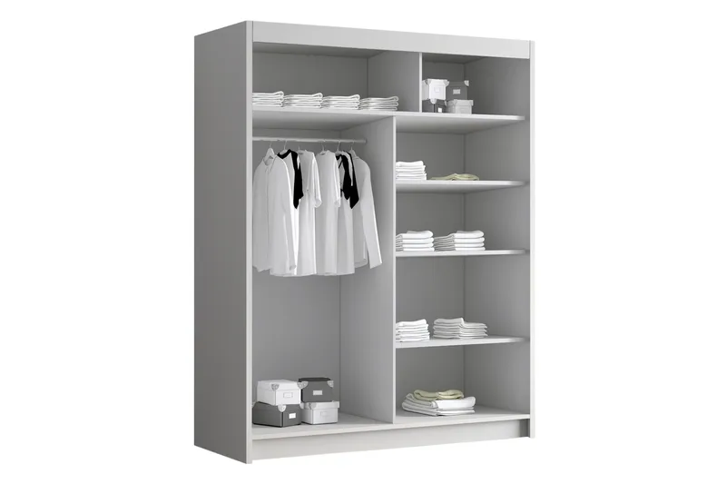 Emet Garderob med Spegel 150x200 cm - Svart - Products - Förvaring - Garderober & garderobssystem