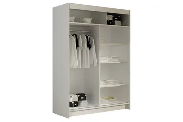 Estella Garderob 120 cm Skjutdörrar Smal Spegel - Ek/Tryffel/Spegel - Products - Förvaring - Garderober & garderobssystem