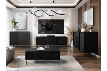 Bjurholm Möbelset För Vardagsrum - Svart - Products - Förvaring - Förvaringsmöbler - Möbelset för vardagsrum