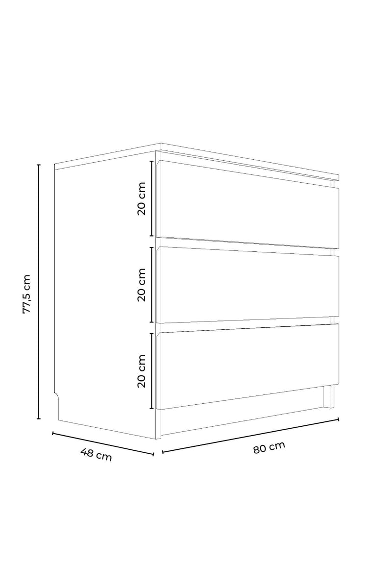 Ferin Byrå 80 cm - Products - Förvaring - Förvaringsmöbler - Byrå - Hallbyrå