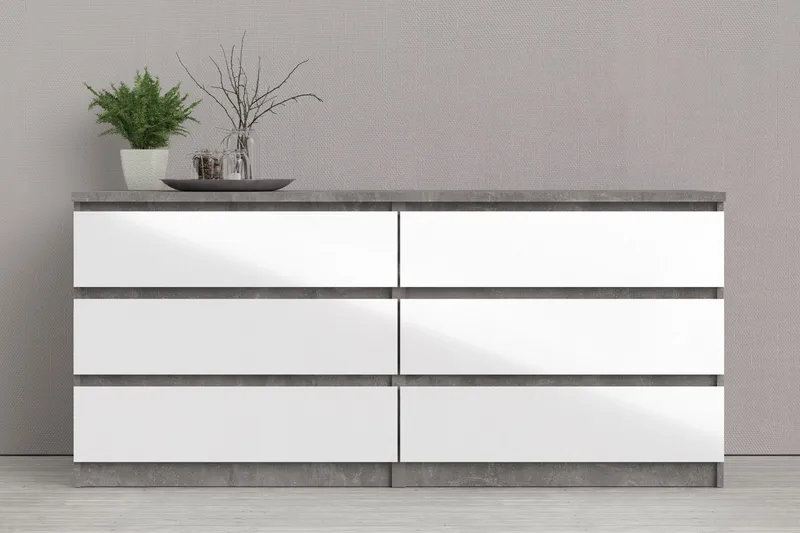 Salomns Byrå 50x154 cm - Vit|Grå - Products - Förvaring - Förvaringsmöbler - Byrå - Hallbyrå