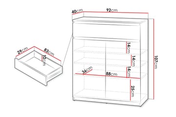 Simply Byrå 92 cm - Vit - Products - Förvaring - Förvaringsmöbler - Byrå - Hallbyrå