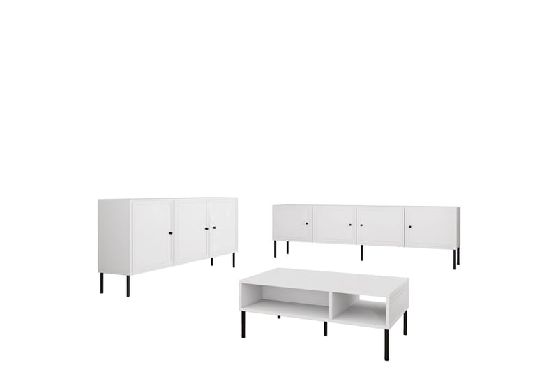 Laholm Möbelset För Vardagsrum, Vit