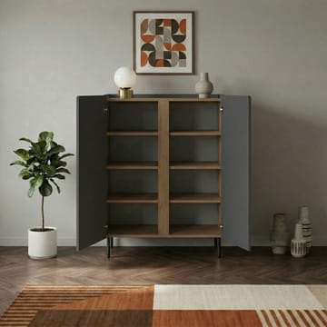 Lomar Sideboard 90x120,4x40,5 cm - Antracit, naturlig ek, svart - Products - Förvaring - Förvaringsmöbler - Sideboard & skänk