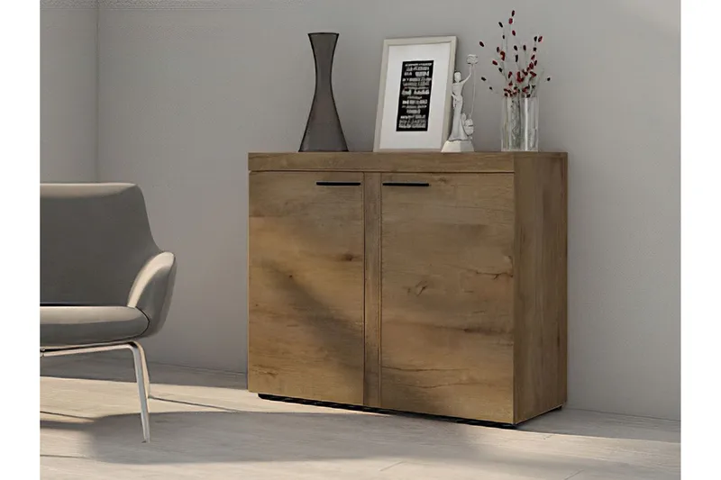 Rumba Skänk 97,2x40,3x82 cm LED-belysning - Beige/Brun/Grå - Products - Förvaring - Förvaringsmöbler - Sideboard & skänk