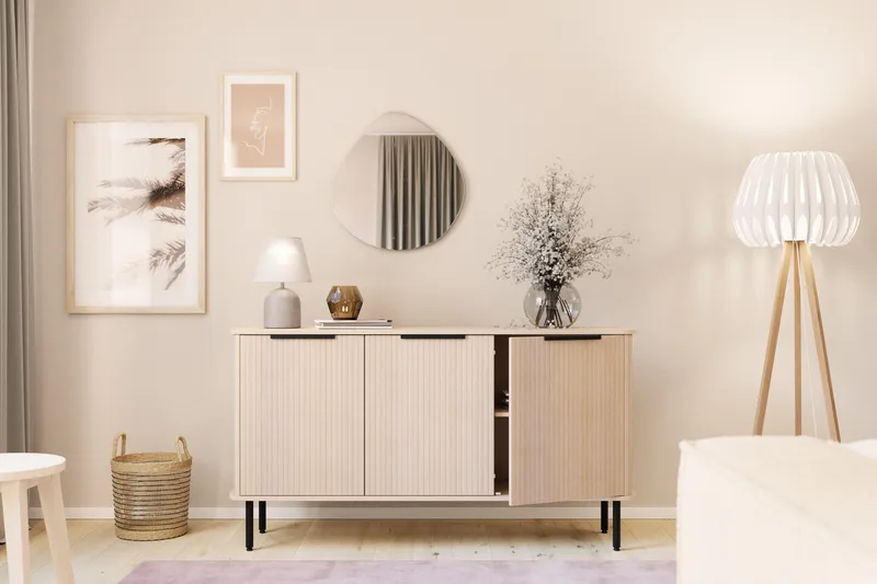 Kopparbo Sideboard Vitlaserad Ek - Ljust vitlaserat ekträ - Products - Förvaring - Förvaringsmöbler - Sideboard & skänk