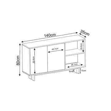 Valto Konsollbord 140 cm - Products - Förvaring - Förvaringsmöbler - Sideboard & skänk