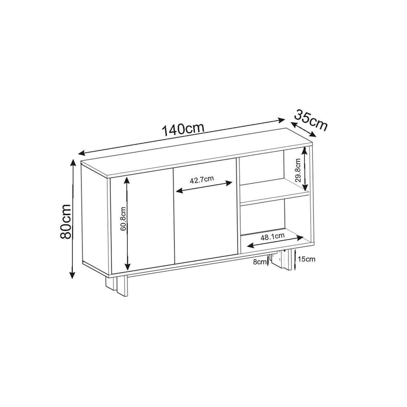 Valto Konsollbord 140 cm - Products - Förvaring - Förvaringsmöbler - Sideboard & skänk