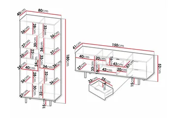 Staffin Möbelset För Vardagsrum - Cashmere - Products - Förvaring - Förvaringsmöbler - Möbelset för vardagsrum