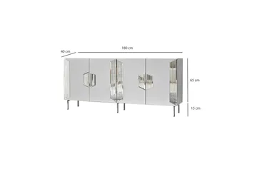Stedum Konsollbord 180 cm - Vit/Silver - Products - Förvaring - Förvaringsmöbler - Sideboard & skänk