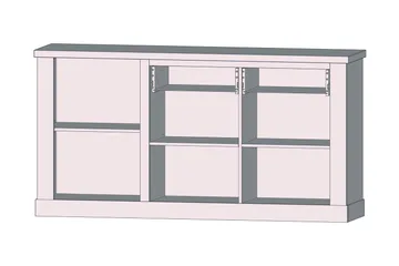 Talebi Låg Skänk 41 cm djup 172 cm bred 90 cm hög Trä - Brun/Vit - Products - Förvaring - Förvaringsmöbler - Sideboard & skänk