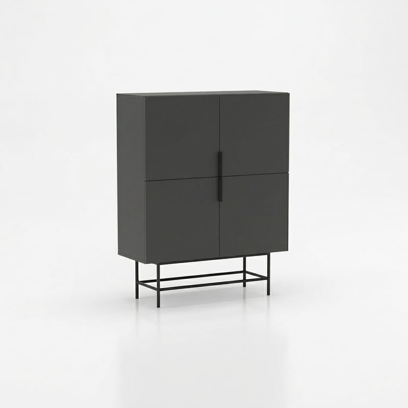 Truvia Sideboard 100x128x40 cm - antracit svart - Products - Förvaring - Förvaringsmöbler - Sideboard & skänk
