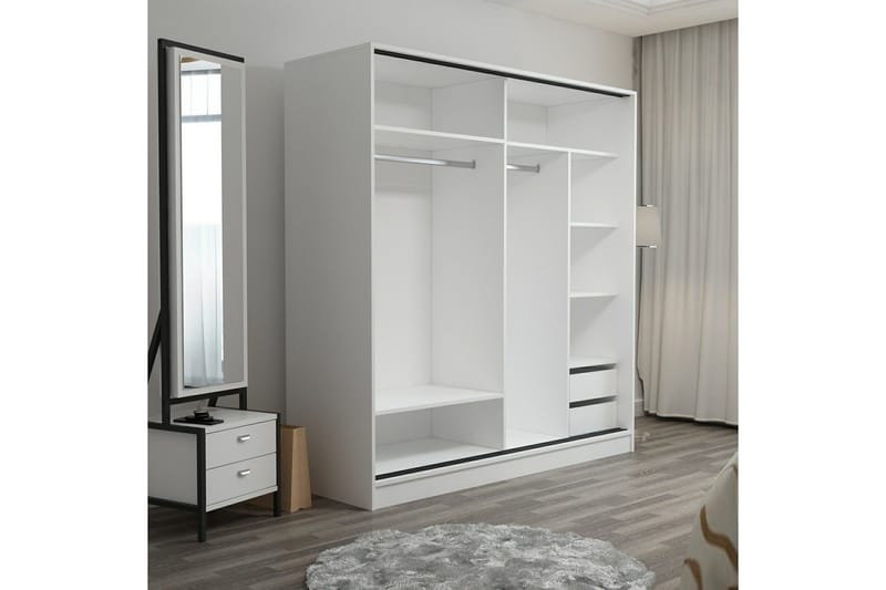 Fruitland Garderob med Spegel - Brun - Products - Förvaring - Garderober & garderobssystem