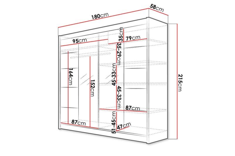 Garderob Talin - Svart - Products - Förvaring - Garderober & garderobssystem