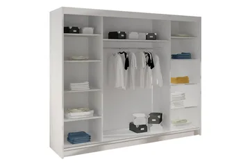 Cyria Garderob 200x215 cm - Brun/Vit - Products - Förvaring - Garderober & garderobssystem - Garderobsskåp