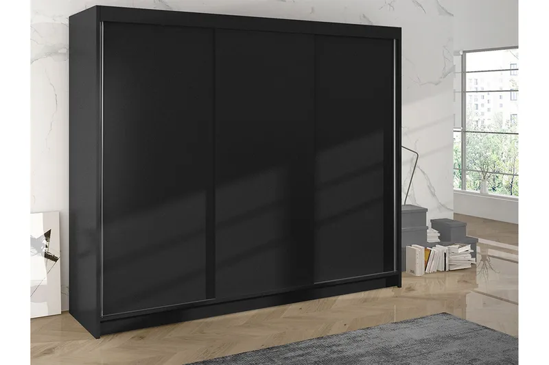 Cyria Garderob 200x215 cm - Svart - Products - Förvaring - Garderober & garderobssystem - Garderobsskåp