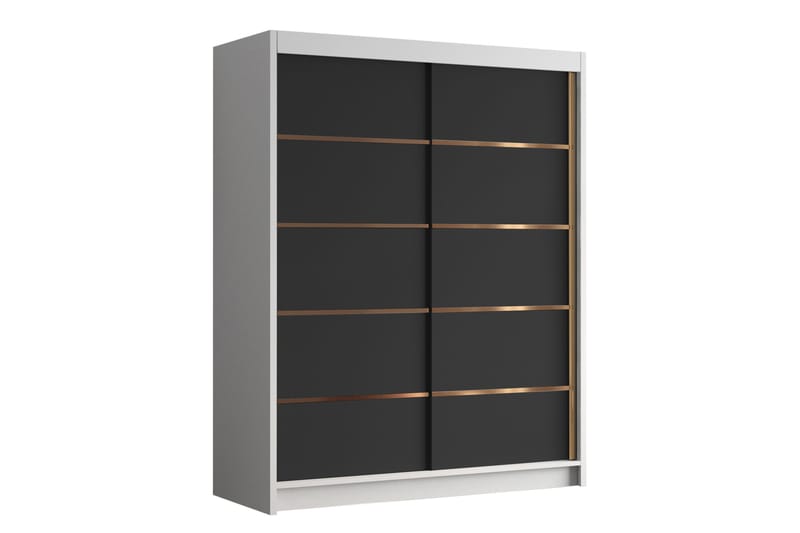 Emet Garderob 150x200 cm - Svart/Vit - Products - Förvaring - Garderober & garderobssystem - Garderobsskåp