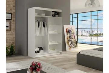 Estella Garderob 120 cm Skjutdörrar - Svart - Products - Förvaring - Garderober & garderobssystem - Garderobsskåp