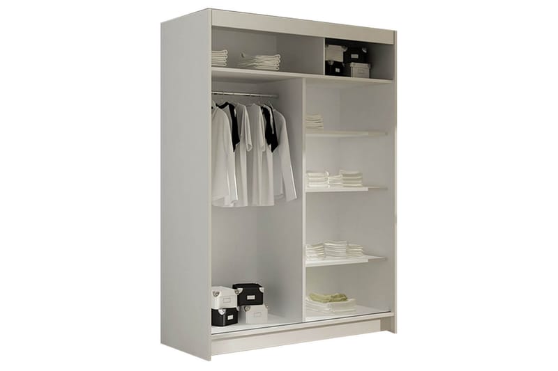 Estella Garderob 120 cm Skjutdörrar - Svart - Products - Förvaring - Garderober & garderobssystem - Garderobsskåp