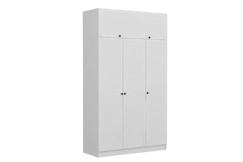 Fruitland Garderob 135x190 cm - Vit - Products - Förvaring - Garderober & garderobssystem - Garderobsskåp