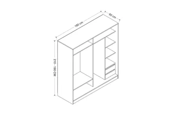 Fruitland Garderob 180 cm - Brun - Products - Förvaring - Garderober & garderobssystem - Garderobsskåp