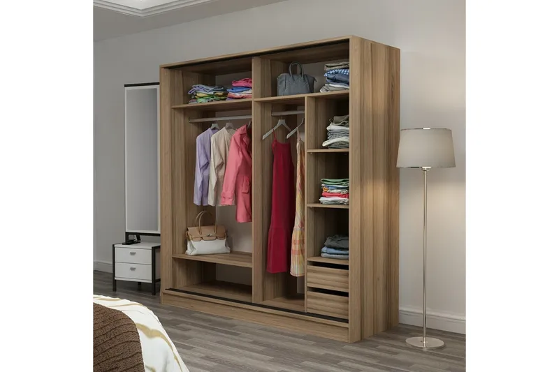 Fruitland Garderob 180 cm - Brun/Svart - Products - Förvaring - Garderober & garderobssystem - Garderobsskåp