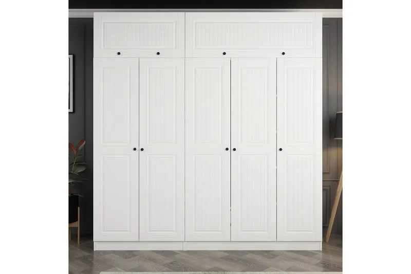 Fruitland Garderob 225 cm, Vit