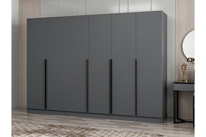 Fruitland Garderob 270 cm - Antracit - Products - Förvaring - Garderober & garderobssystem - Garderobsskåp