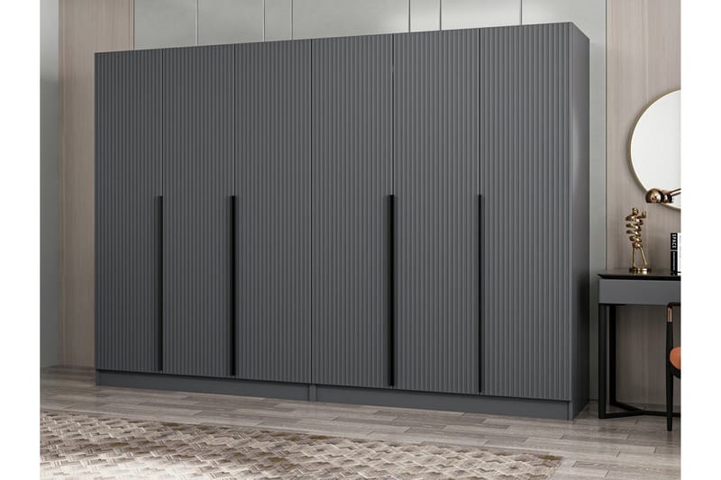 Fruitland Garderob 270 cm - Antracit - Products - Förvaring - Garderober & garderobssystem - Garderobsskåp