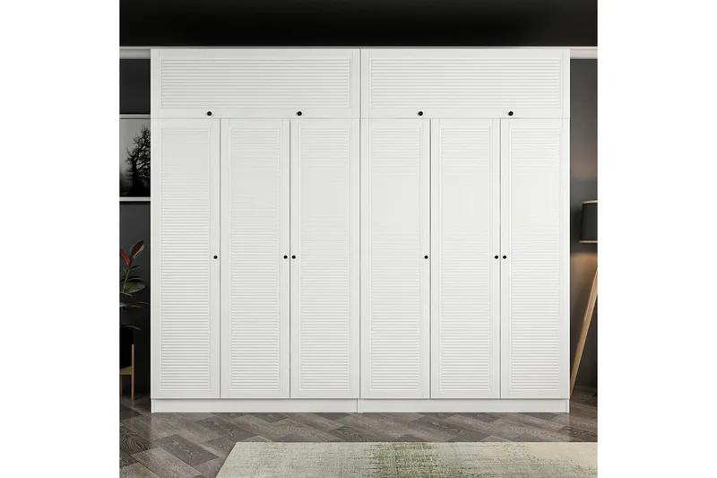 Fruitland Garderob 270 cm, Vit